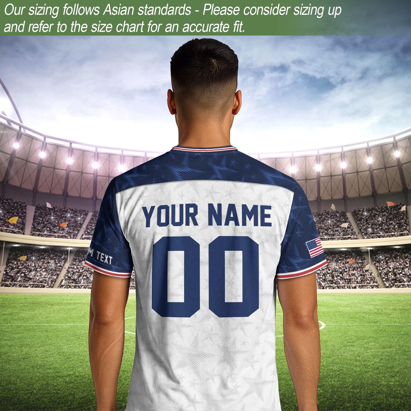 Custom USA Soccer Jersey For Men Women & Kids, Personalized American Soccer Jersey, Americana Game Day Outfit, USA Soccer Jersey Team | OP80