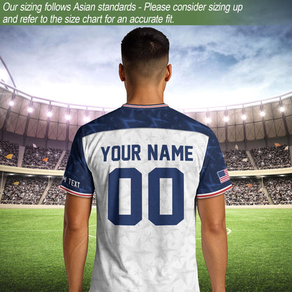 Custom USA Soccer Jersey For Men Women & Kids, Personalized American Soccer Jersey, Americana Game Day Outfit, USA Soccer Jersey Team | OP80