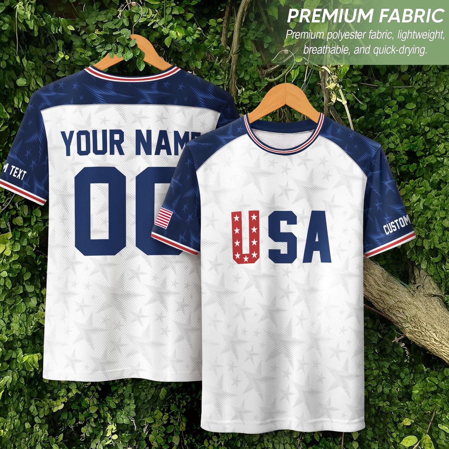 Custom USA Soccer Jersey For Men Women & Kids, Personalized American Soccer Jersey, Americana Game Day Outfit, USA Soccer Jersey Team | OP80