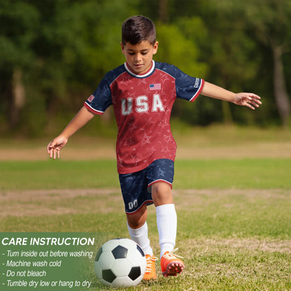 Custom USA Soccer Jersey For Men Women & Kids, Personalized American Soccer Jersey, Americana Game Day Outfit, USA Soccer Jersey Team | KM12