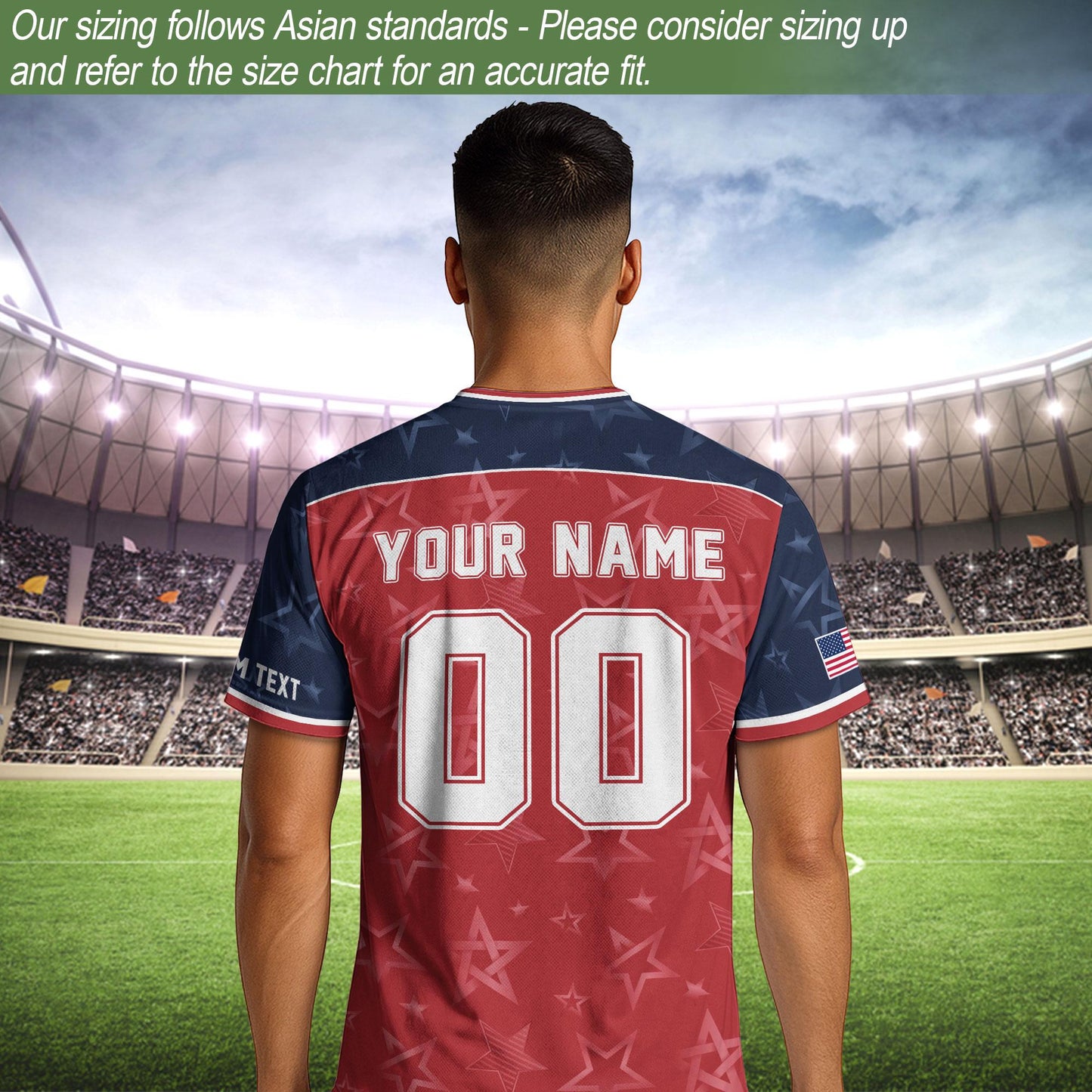 Custom USA Soccer Jersey For Men Women & Kids, Personalized American Soccer Jersey, Americana Game Day Outfit, USA Soccer Jersey Team | KM12