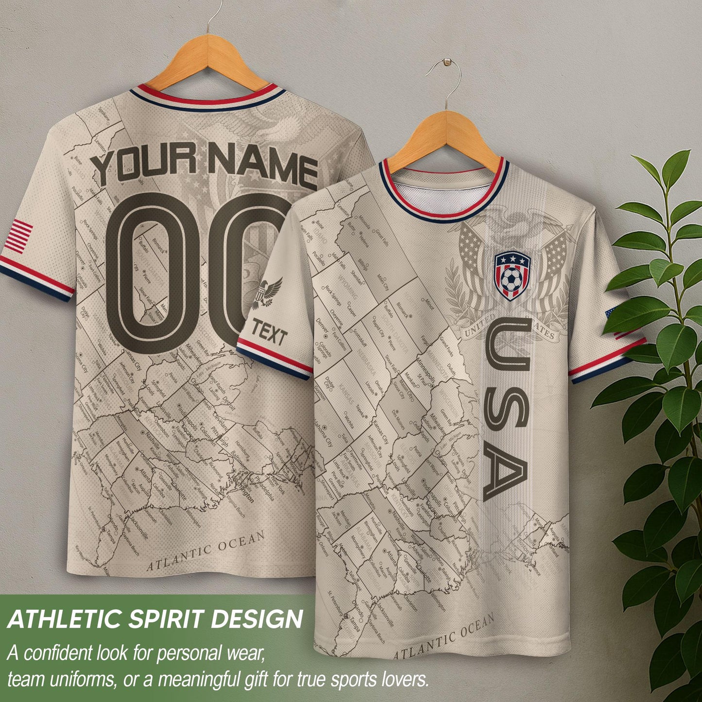 Custom USA Soccer Jersey For Men Women & Kids, Personalized American Soccer Jersey, Americana Game Day Outfit, USA Soccer Jersey Team | BM80
