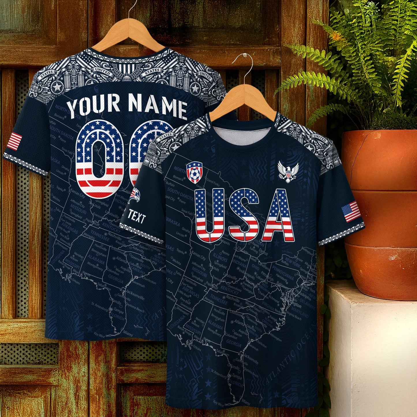 Custom USA Soccer Jersey For Men Women & Kids, Personalized American Soccer Jersey, Americana Game Day Outfit, USA Soccer Jersey Team | LK67
