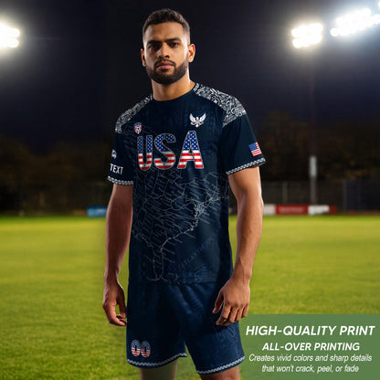 Custom USA Soccer Jersey For Men Women & Kids, Personalized American Soccer Jersey, Americana Game Day Outfit, USA Soccer Jersey Team | LK67