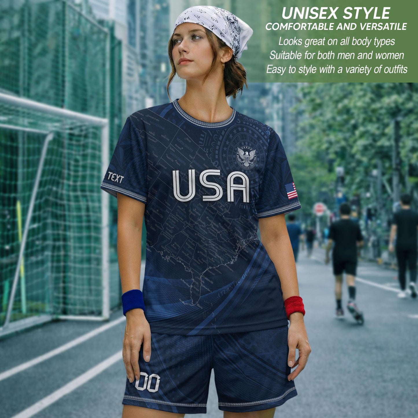Custom USA Soccer Jersey For Men Women & Kids, Personalized American Soccer Jersey, Americana Game Day Outfit, USA Soccer Jersey Team | UE36