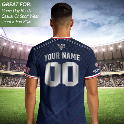 Custom USA Soccer Jersey For Men Women & Kids, Personalized American Soccer Jersey, Americana Game Day Outfit, USA Soccer Jersey Team | ZM64