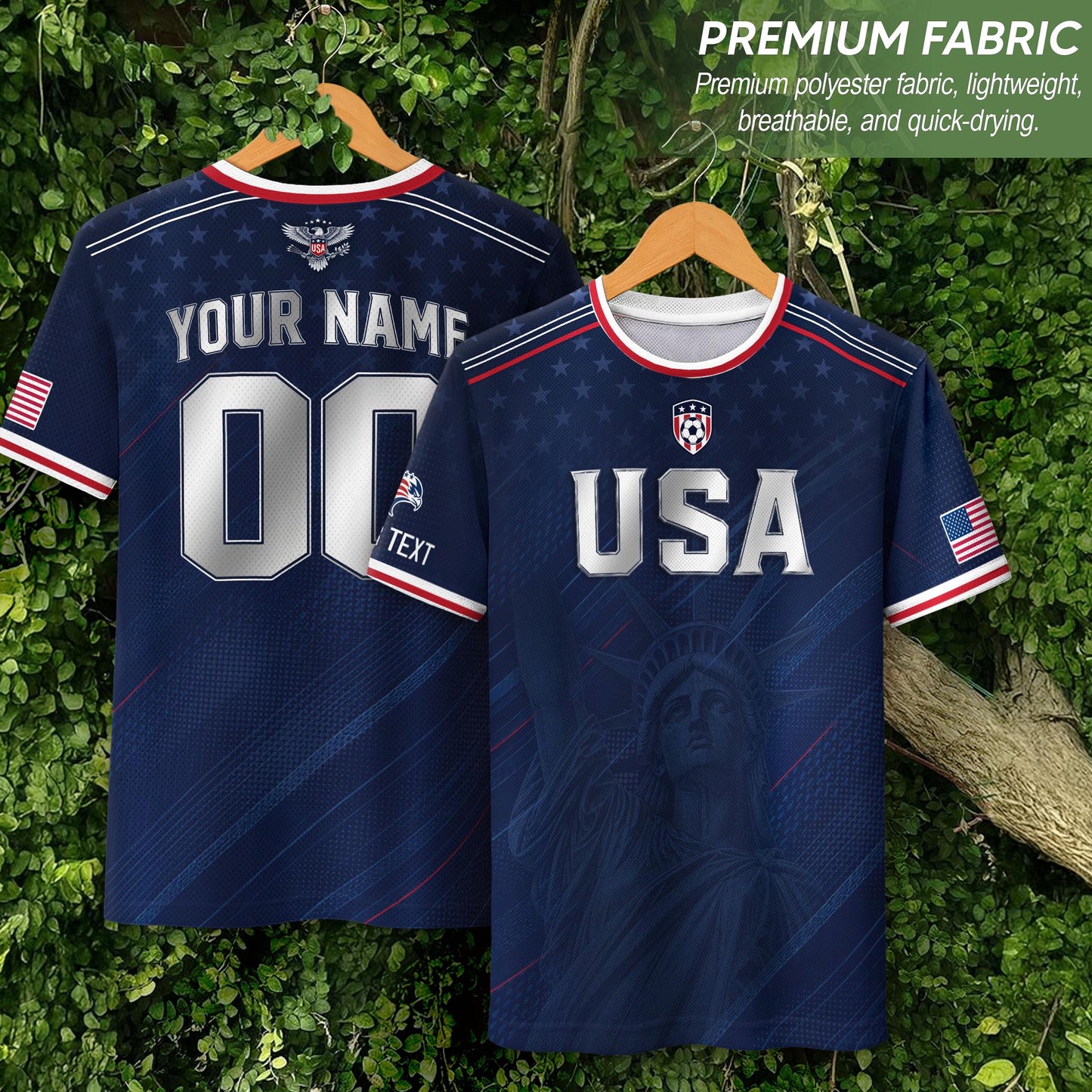 Custom USA Soccer Jersey For Men Women & Kids, Personalized American Soccer Jersey, Americana Game Day Outfit, USA Soccer Jersey Team | ZM64