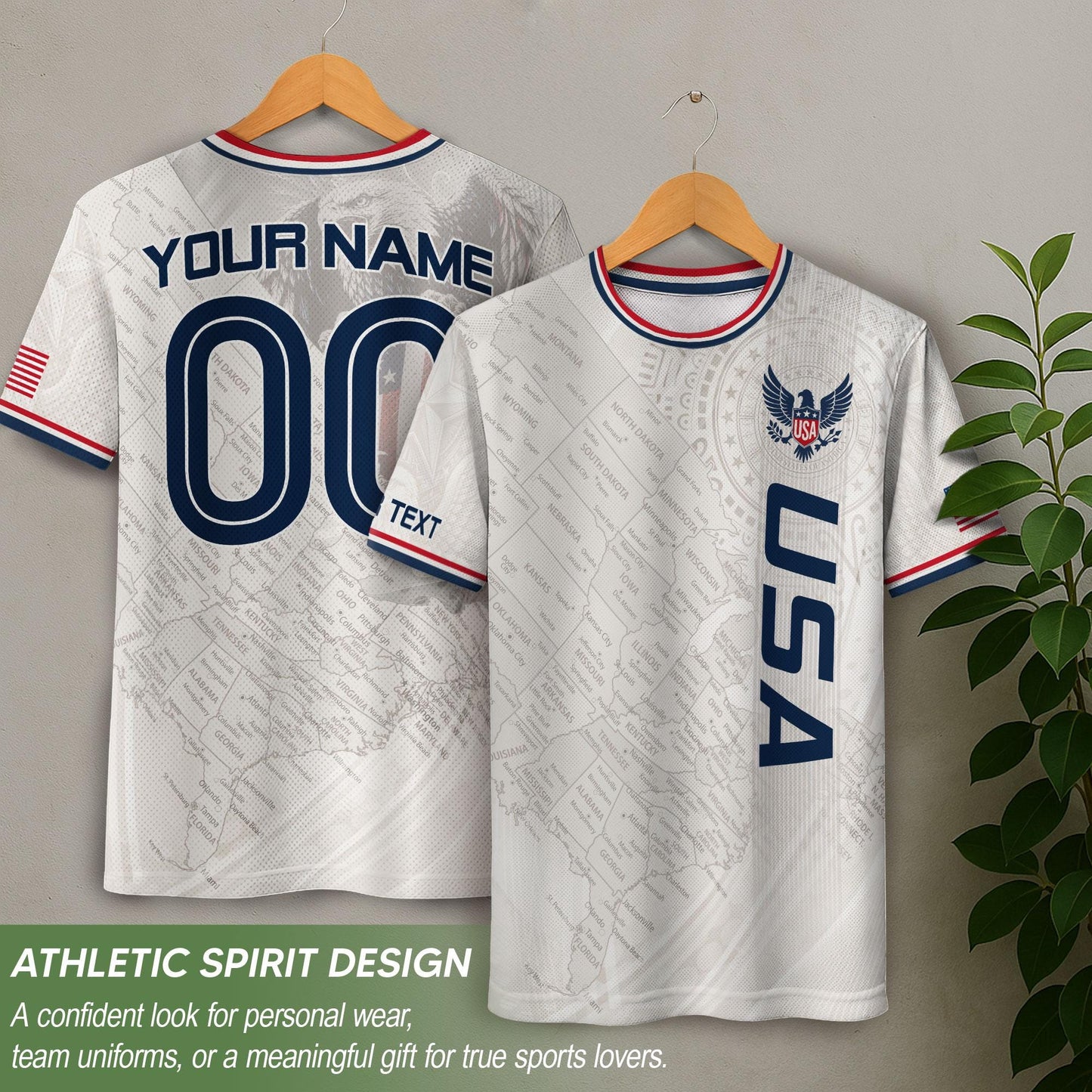 Custom USA Soccer Jersey For Men Women & Kids, Personalized American Soccer Jersey, Americana Game Day Outfit, USA Soccer Jersey Team | LX27