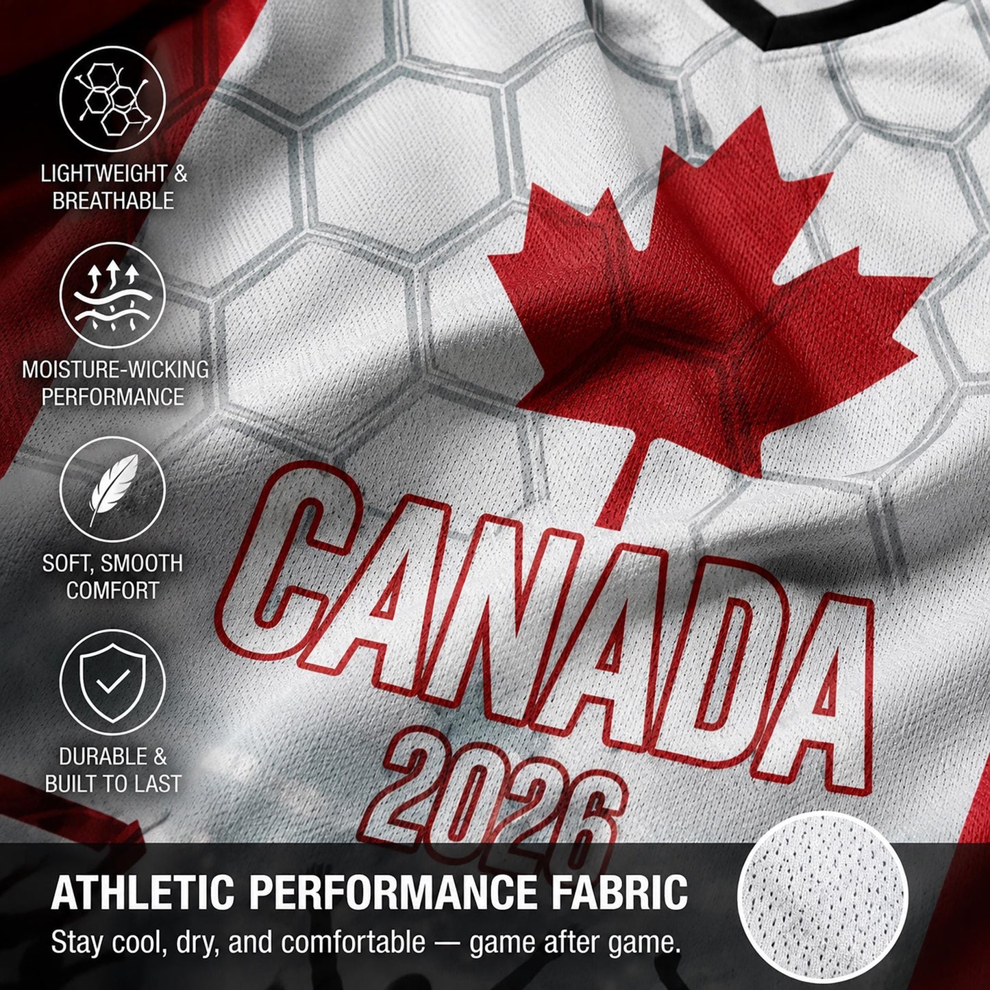 Custom Canada Soccer Jersey 2026 World Cup, Personalized Name Number Shirt, Unisex Fan Apparel Gift | ZA89