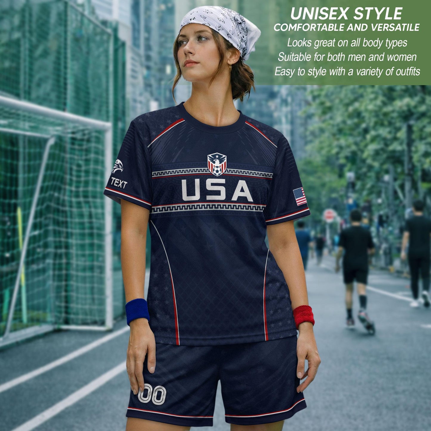 Custom USA Soccer Jersey For Men Women & Kids, Personalized American Soccer Jersey, Americana Game Day Outfit, USA Soccer Jersey Team | DI60