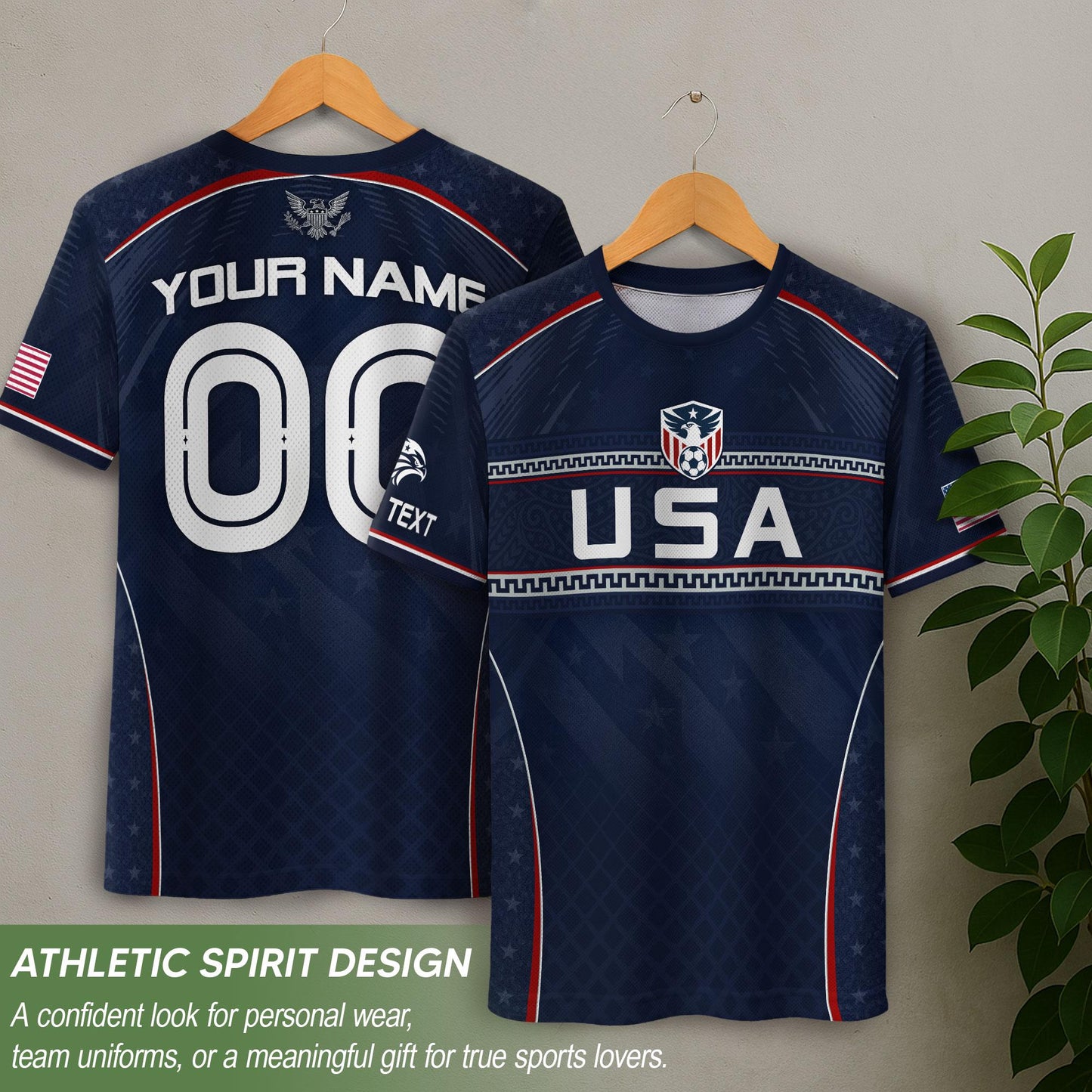 Custom USA Soccer Jersey For Men Women & Kids, Personalized American Soccer Jersey, Americana Game Day Outfit, USA Soccer Jersey Team | DI60