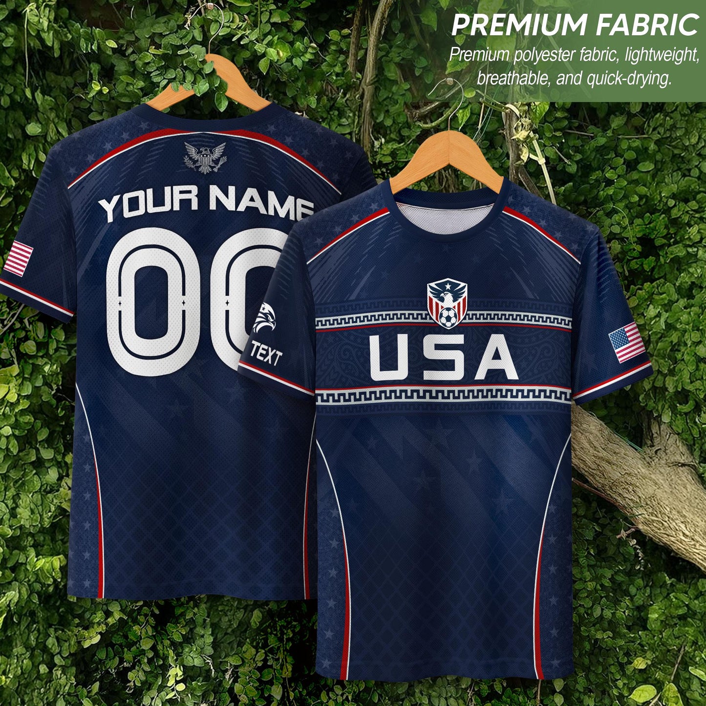 Custom USA Soccer Jersey For Men Women & Kids, Personalized American Soccer Jersey, Americana Game Day Outfit, USA Soccer Jersey Team | DI60