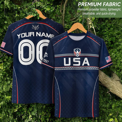 Custom USA Soccer Jersey For Men Women & Kids, Personalized American Soccer Jersey, Americana Game Day Outfit, USA Soccer Jersey Team | DI60