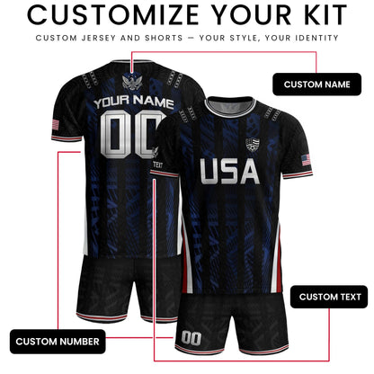 Custom USA Soccer Jersey For Men Women & Kids, Personalized American Soccer Jersey, Americana Game Day Outfit, USA Soccer Jersey Team | VY29