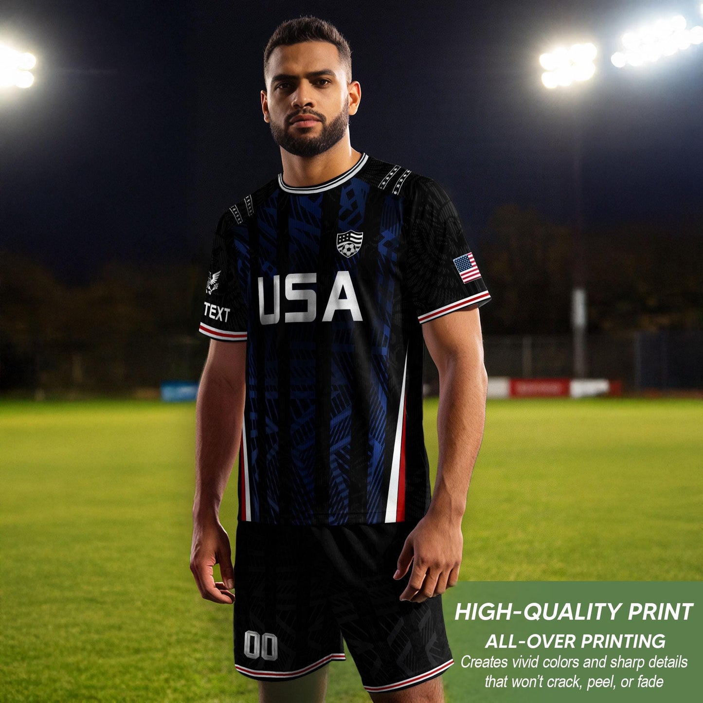 Custom USA Soccer Jersey For Men Women & Kids, Personalized American Soccer Jersey, Americana Game Day Outfit, USA Soccer Jersey Team | VY29