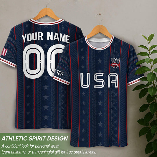 Custom USA Soccer Jersey For Men Women & Kids, Personalized American Soccer Jersey, Americana Game Day Outfit, USA Soccer Jersey Team | JK87