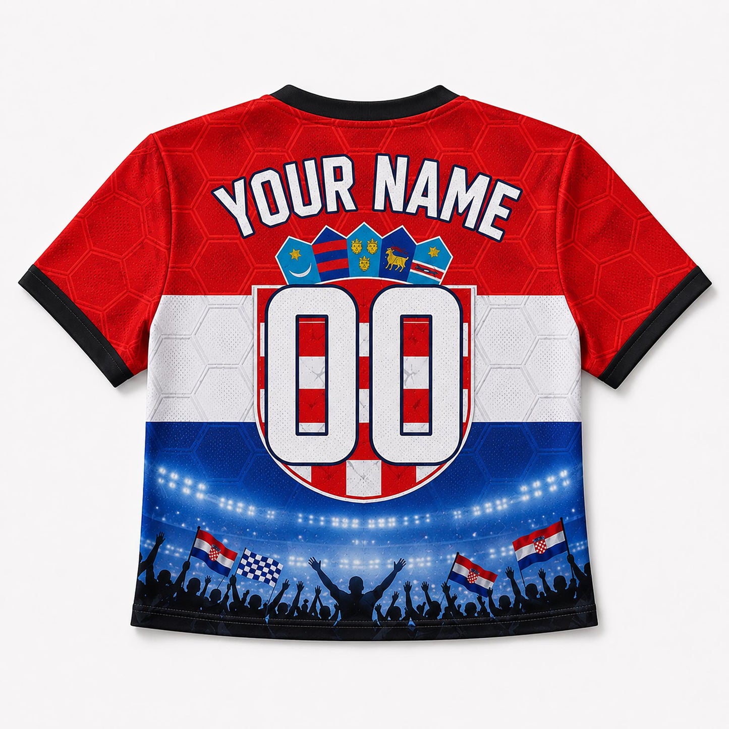 Custom Croatia Crop Top Soccer Jersey 2026, Personalized Name Number World Cup Shirt for Women, Game Day Fan Gift | YT44