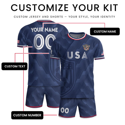 Custom USA Soccer Jersey For Men Women & Kids, Personalized American Soccer Jersey, Americana Game Day Outfit, USA Soccer Jersey Team | ZI68