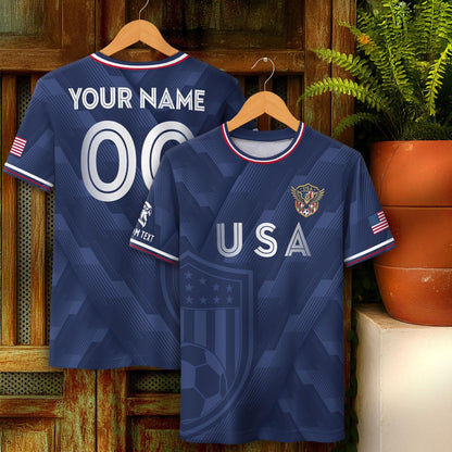 Custom USA Soccer Jersey For Men Women & Kids, Personalized American Soccer Jersey, Americana Game Day Outfit, USA Soccer Jersey Team | ZI68