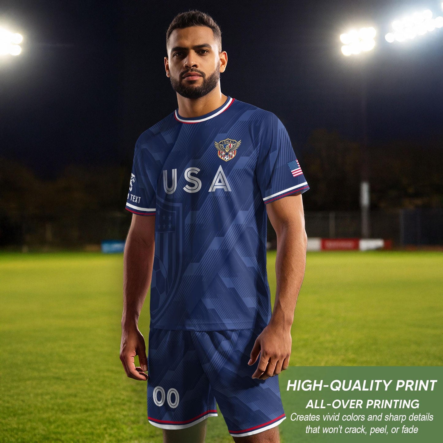 Custom USA Soccer Jersey For Men Women & Kids, Personalized American Soccer Jersey, Americana Game Day Outfit, USA Soccer Jersey Team | ZI68