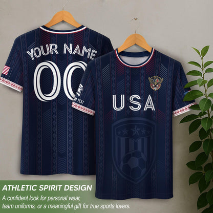 Custom USA Soccer Jersey For Men Women & Kids, Personalized American Soccer Jersey, Americana Game Day Outfit, USA Soccer Jersey Team | LW39