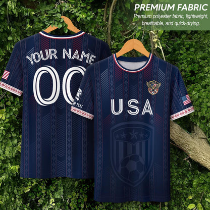 Custom USA Soccer Jersey For Men Women & Kids, Personalized American Soccer Jersey, Americana Game Day Outfit, USA Soccer Jersey Team | LW39