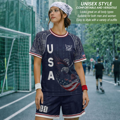 Custom USA Soccer Jersey For Men Women & Kids, Personalized American Soccer Jersey, Americana Game Day Outfit, USA Soccer Jersey Team | AE40