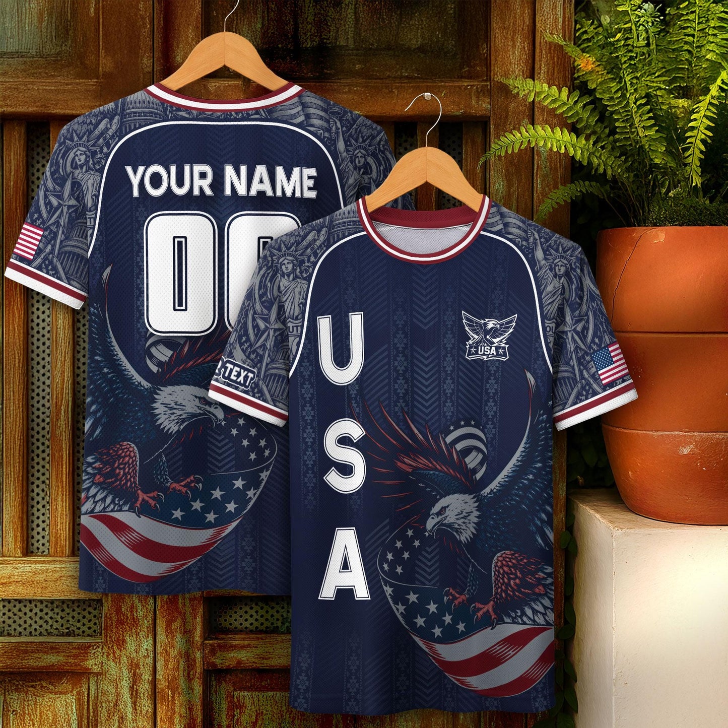 Custom USA Soccer Jersey For Men Women & Kids, Personalized American Soccer Jersey, Americana Game Day Outfit, USA Soccer Jersey Team | AE40