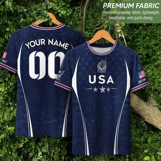 Custom USA Soccer Jersey For Men Women & Kids, Personalized American Soccer Jersey, Americana Game Day Outfit, USA Soccer Jersey Team | WY38