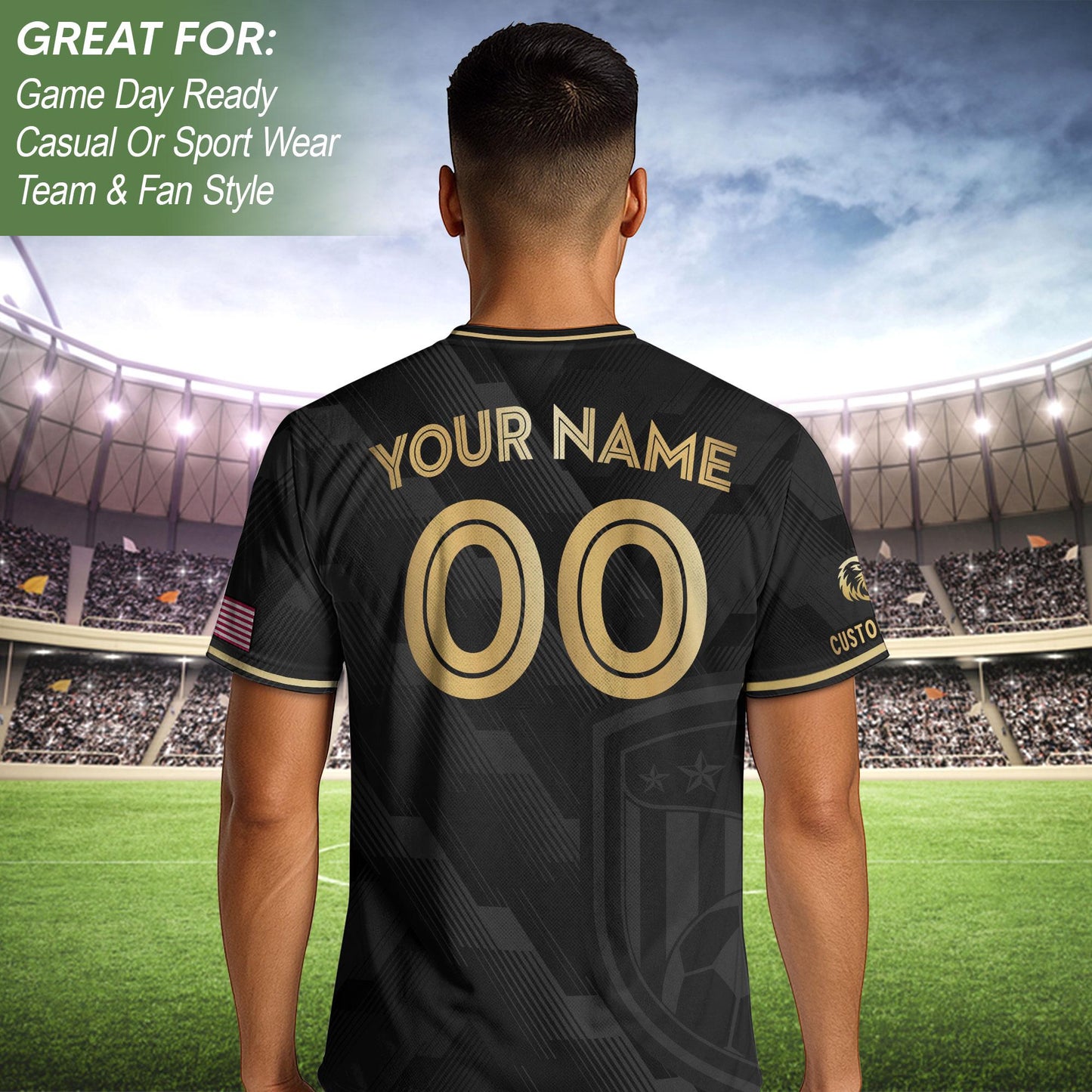 Custom USA Soccer Jersey For Men Women & Kids, Personalized American Soccer Jersey, Americana Game Day Outfit, USA Soccer Jersey Team | PR54