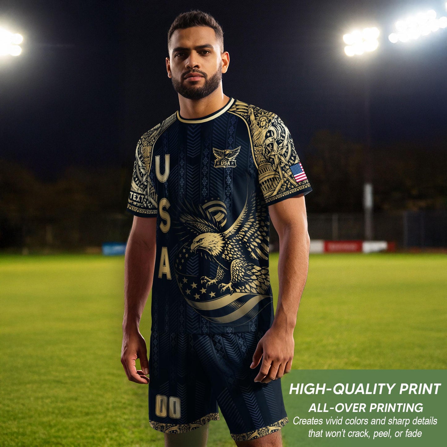 Custom USA Soccer Jersey For Men Women & Kids, Personalized American Soccer Jersey, Americana Game Day Outfit, USA Soccer Jersey Team | RZ35