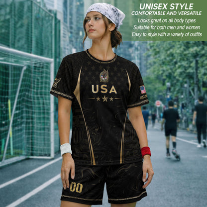 Custom USA Soccer Jersey For Men Women & Kids, Personalized American Soccer Jersey, Americana Game Day Outfit, USA Soccer Jersey Team | LJ19