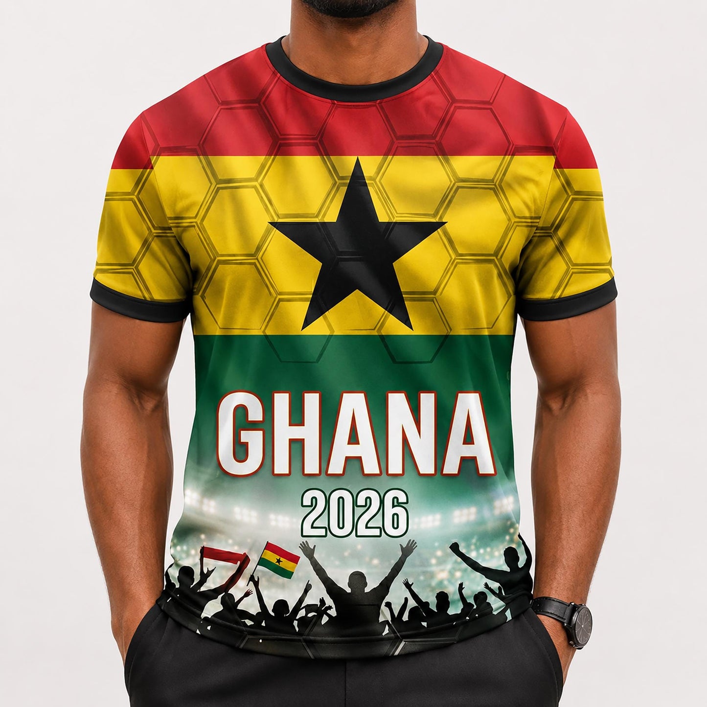 Custom Ghana Soccer Jersey 2026 World Cup, Personalized Name Number Shirt, Unisex Fan Apparel Gift | QF31