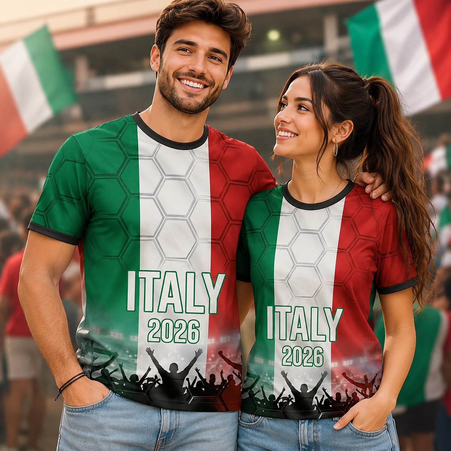Custom Italy Soccer Jersey 2026 World Cup, Personalized Name Number Shirt, Unisex Fan Apparel Gift | HM97