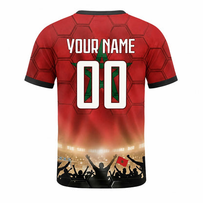 Custom Morocco Soccer Jersey 2026 World Cup, Personalized Name Number Shirt, Unisex Fan Apparel Gift | CD90