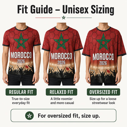Custom Morocco Soccer Jersey 2026 World Cup, Personalized Name Number Shirt, Unisex Fan Apparel Gift | CD90