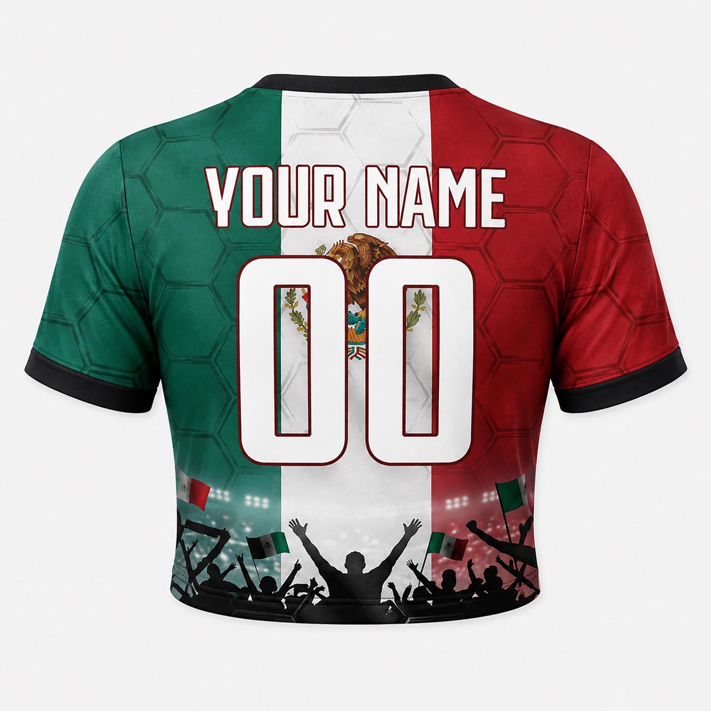 Custom Mexico Crop Top Soccer Jersey 2026, Personalized Name Number World Cup Shirt for Women, Game Day Fan Gift | GA58
