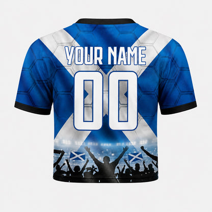 Custom Scotland Crop Top Soccer Jersey 2026, Personalized Name Number World Cup Shirt for Women, Game Day Fan Gift | RY63