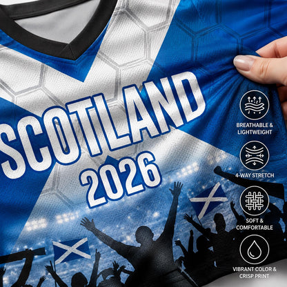 Custom Scotland Crop Top Soccer Jersey 2026, Personalized Name Number World Cup Shirt for Women, Game Day Fan Gift | RY63