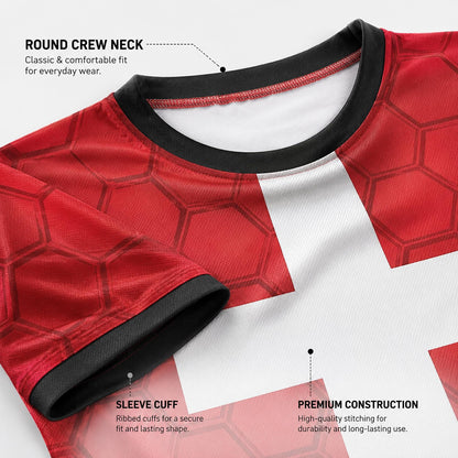 Custom Switzerland Soccer Jersey 2026 World Cup, Personalized Name Number Shirt, Unisex Fan Apparel Gift | MB37