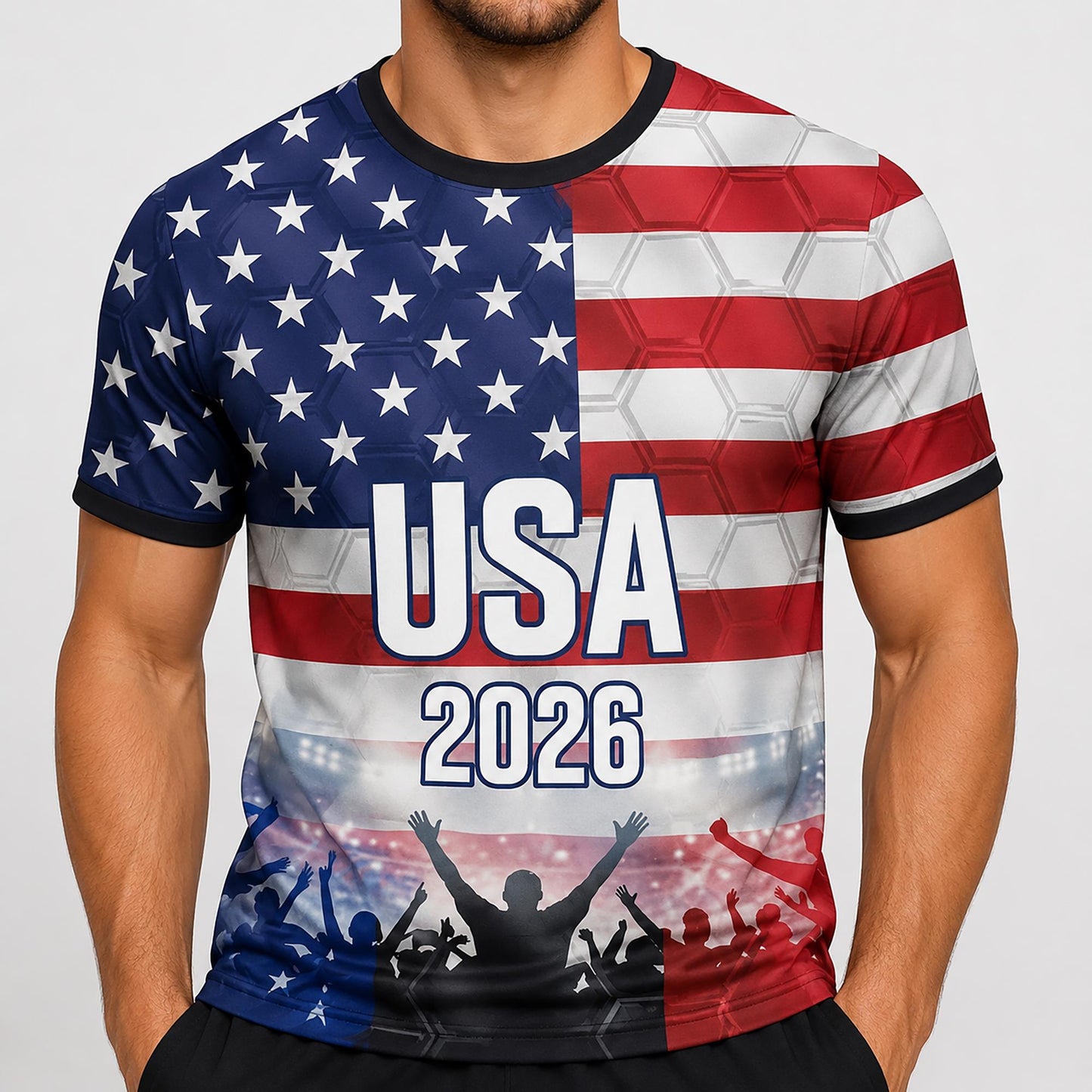 Custom USA Soccer Jersey 2026 World Cup, Personalized Name Number Shirt, Unisex Fan Apparel Gift | DB92
