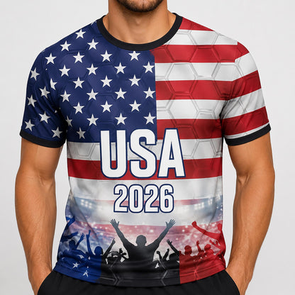 Custom USA Soccer Jersey 2026 World Cup, Personalized Name Number Shirt, Unisex Fan Apparel Gift | DB92
