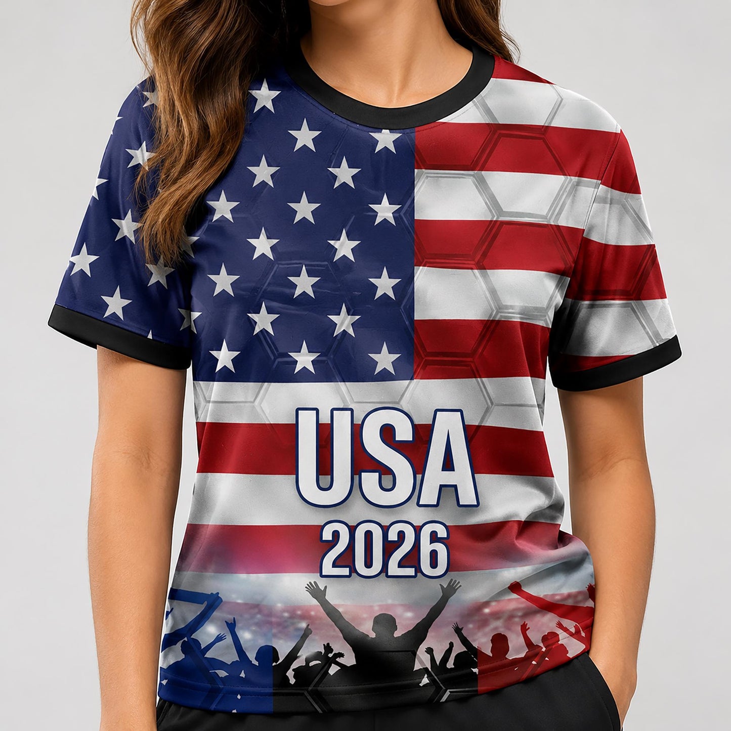 Custom USA Soccer Jersey 2026 World Cup, Personalized Name Number Shirt, Unisex Fan Apparel Gift | DB92
