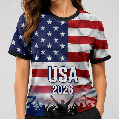 Custom USA Soccer Jersey 2026 World Cup, Personalized Name Number Shirt, Unisex Fan Apparel Gift | DB92