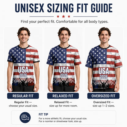 Custom USA Soccer Jersey 2026 World Cup, Personalized Name Number Shirt, Unisex Fan Apparel Gift | DB92