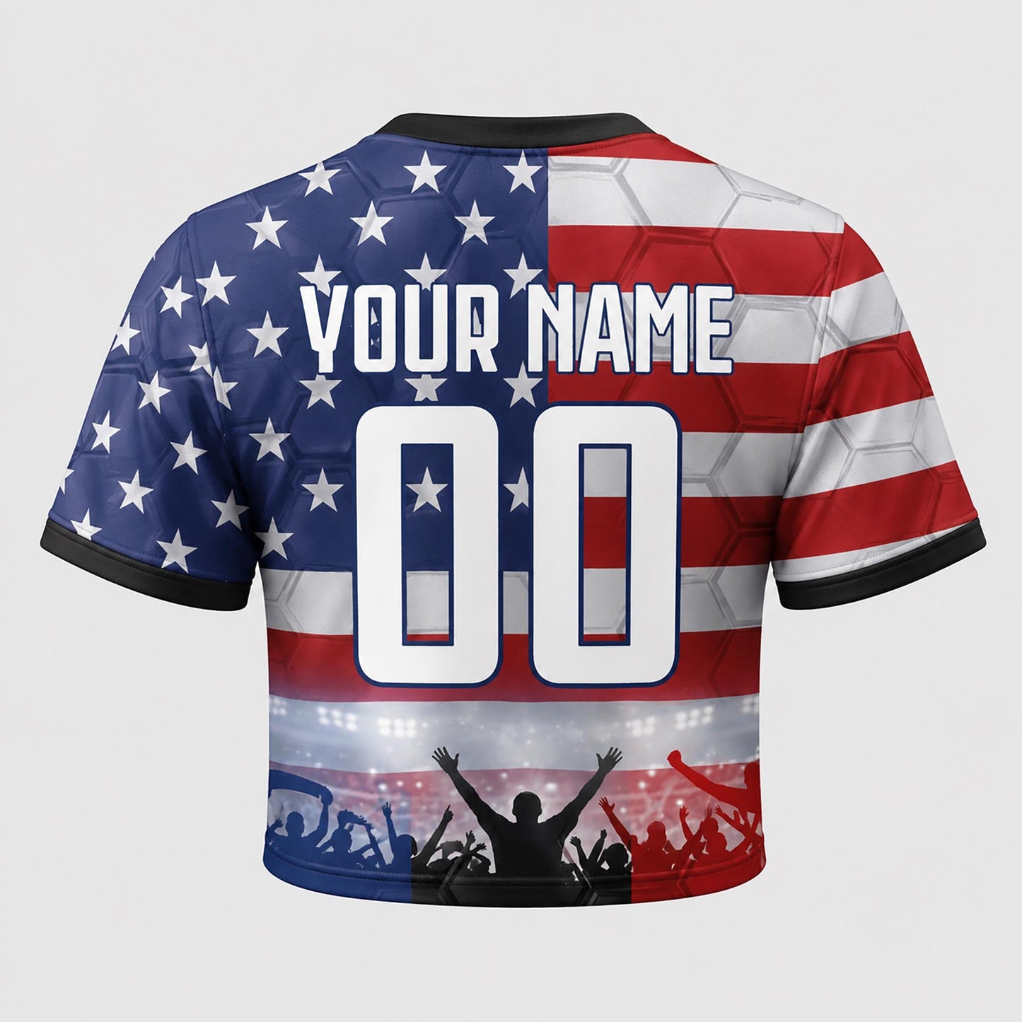 Custom USA Crop Top Soccer Jersey 2026, Personalized Name Number World Cup Shirt for Women, Game Day Fan Gift | GQ28
