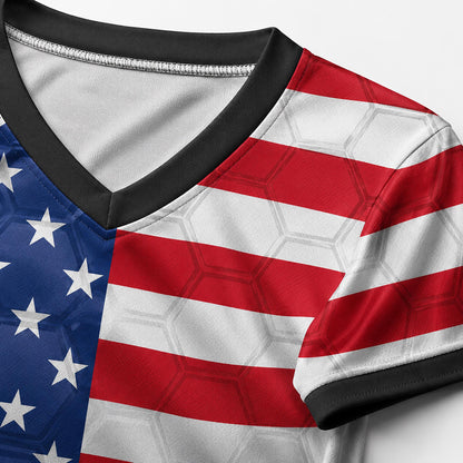 Custom USA Crop Top Soccer Jersey 2026, Personalized Name Number World Cup Shirt for Women, Game Day Fan Gift | GQ28