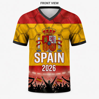 Custom Spain Soccer Jersey 2026 World Cup, Personalized Name Number Shirt for Men Women Kids, Spain Fan Apparel Gift | OP68