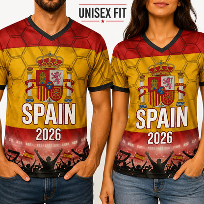 Custom Spain Soccer Jersey 2026 World Cup, Personalized Name Number Shirt for Men Women Kids, Spain Fan Apparel Gift | OP68