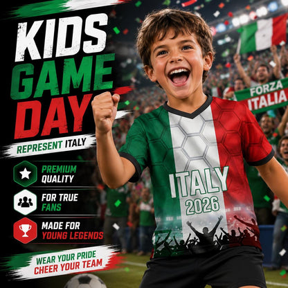 Custom Italy Soccer Jersey 2026 World Cup, Personalized Name Number Shirt for Men Women Kids, Italy Fan Apparel Gift | SK86